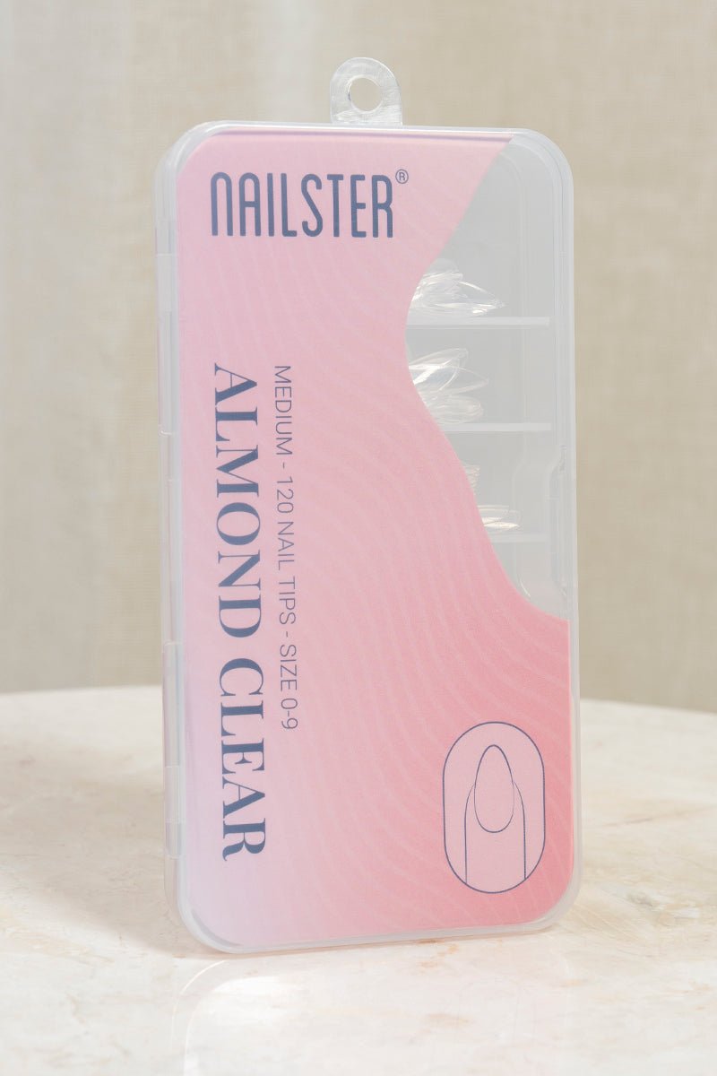 Almond Medium Clear Tipper (120 stk) | Nailster Denmark