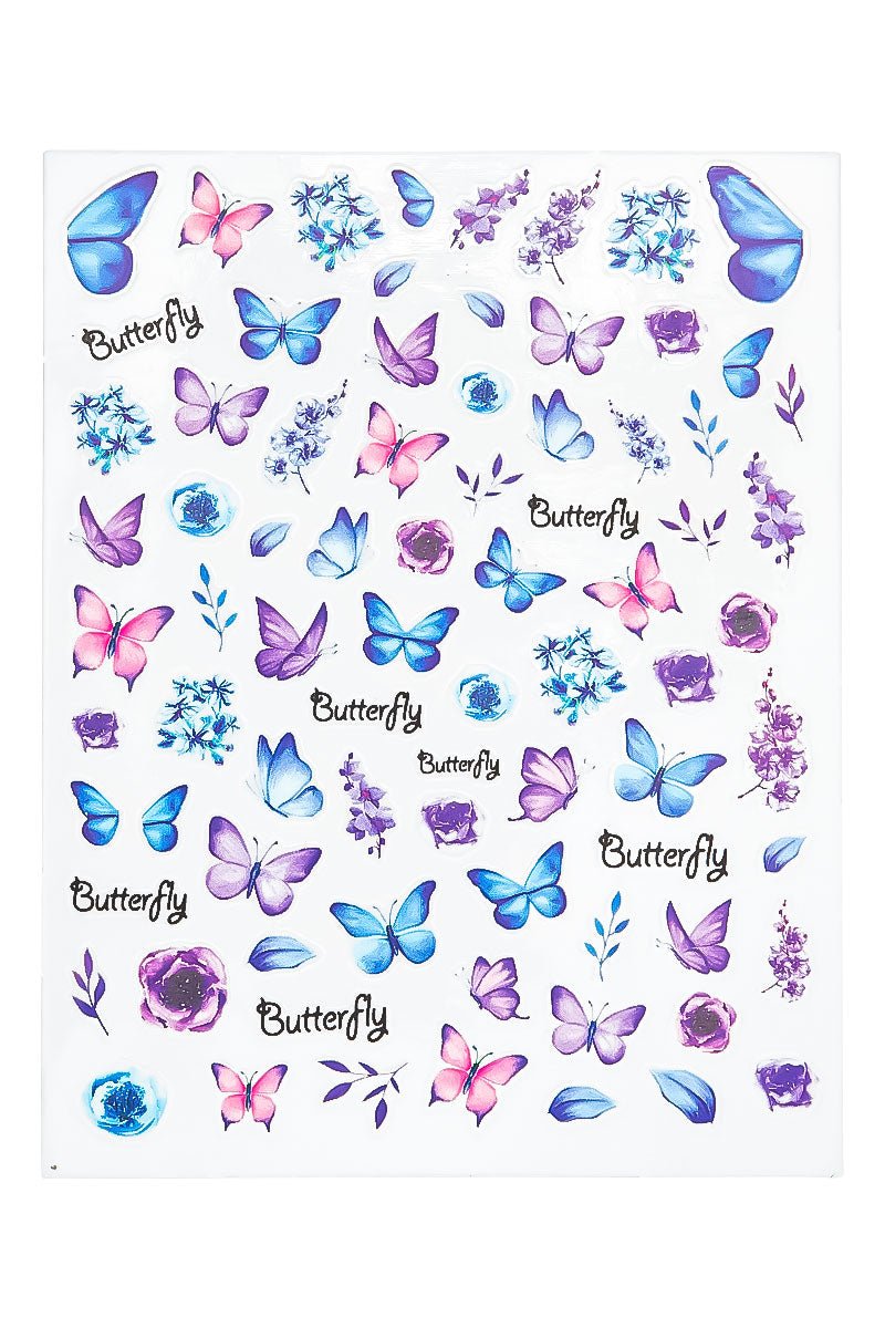 Colourful Butterflies stickers | Nailster Denmark