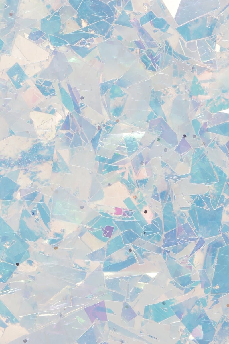 Glass Flake - Hvid/Blå Glitter | Nailster Denmark