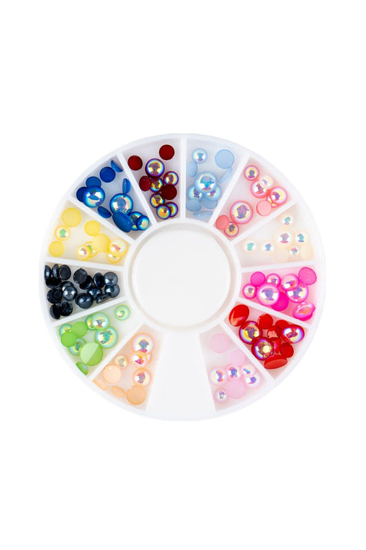Regnbue Perlehjul (12 forskellige) | Nailster Denmark