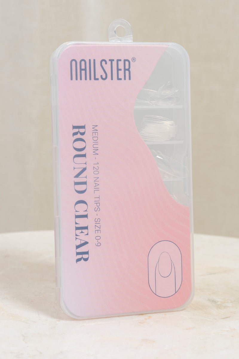 Round Medium Clear Tipper (120 stk.) | Nailster Denmark