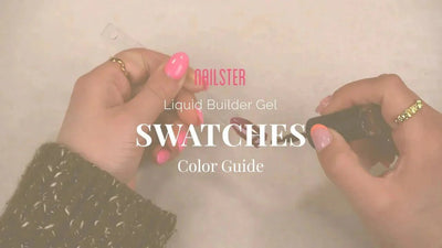 Liquid Builder Gel swatches - Nailster Denmark