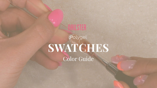 Polygel swatches - Nailster Denmark