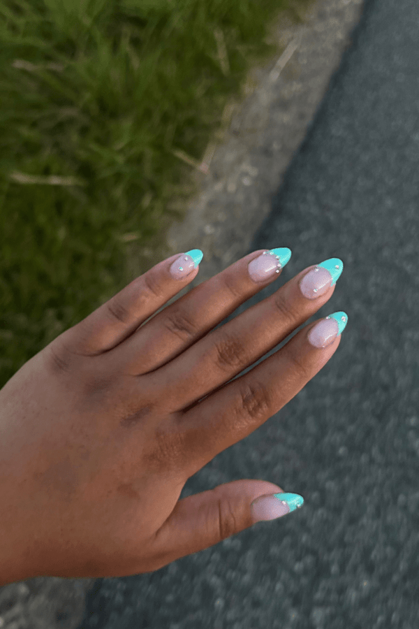 Aqua Sparkle Look | Nailster Denmark