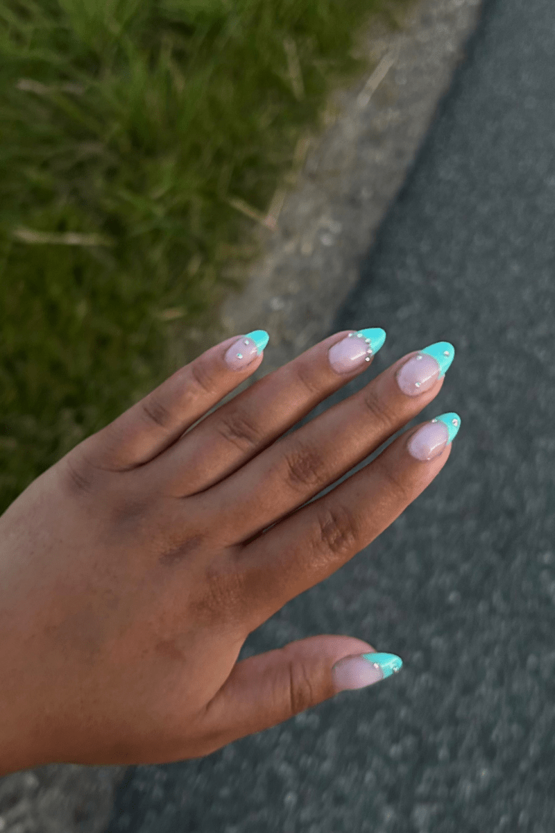 Aqua Sparkle Look | Nailster Denmark