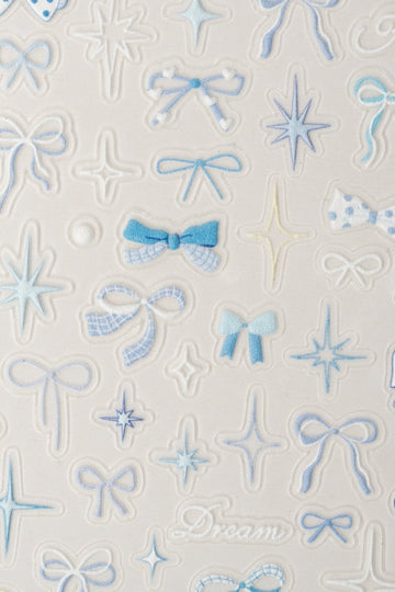 Baby Blue Bows - Stickers | Nailster Denmark