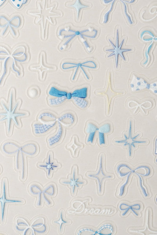 Baby Blue Bows - Stickers | Nailster Denmark