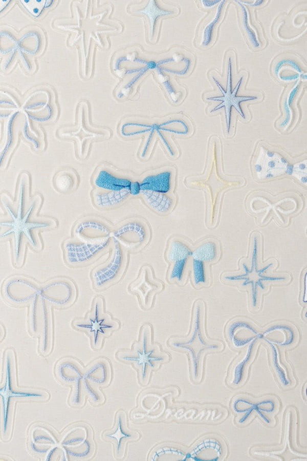 Baby Blue Bows - Stickers | Nailster Denmark