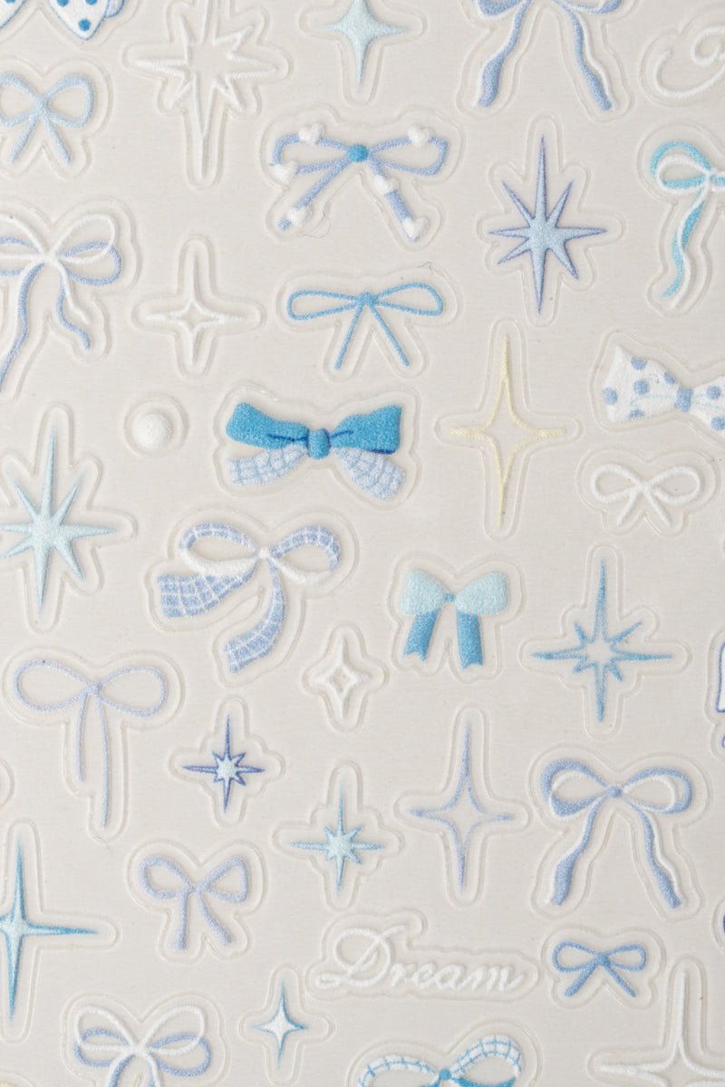 Baby Blue Bows - Stickers | Nailster Denmark