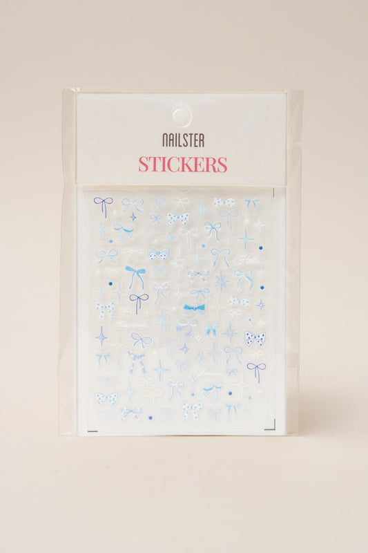 Baby Blue Bows - Stickers | Nailster Denmark