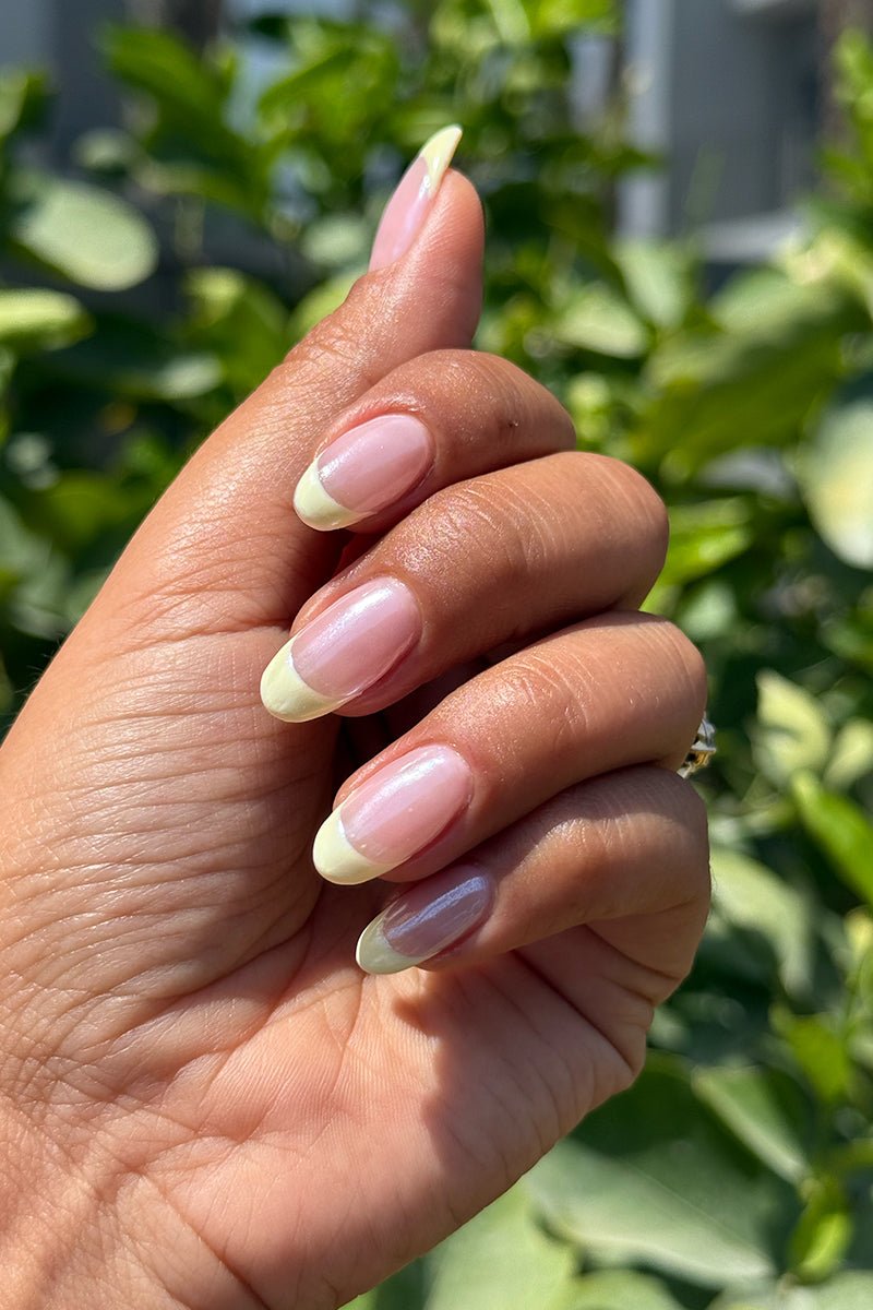 Butter Yellow French Look | Nailster Denmark