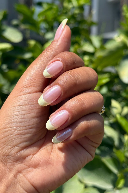 Butter Yellow French Look | Nailster Denmark