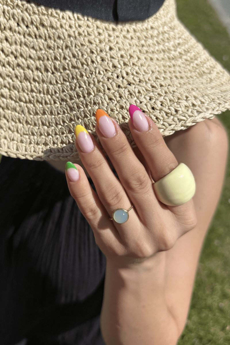 Colorful Frenchies | Nailster Denmark