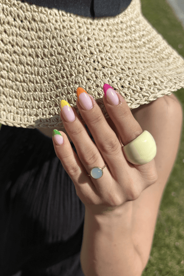 Colorful Frenchies | Nailster Denmark
