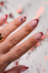 French Glitter Hearts Look | Nailster Denmark