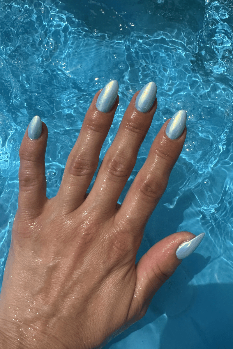 Glazed Blue Look | Nailster Denmark