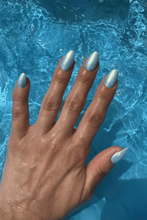 Glazed Blue Look | Nailster Denmark