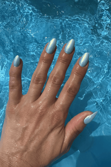 Glazed Blue Look | Nailster Denmark