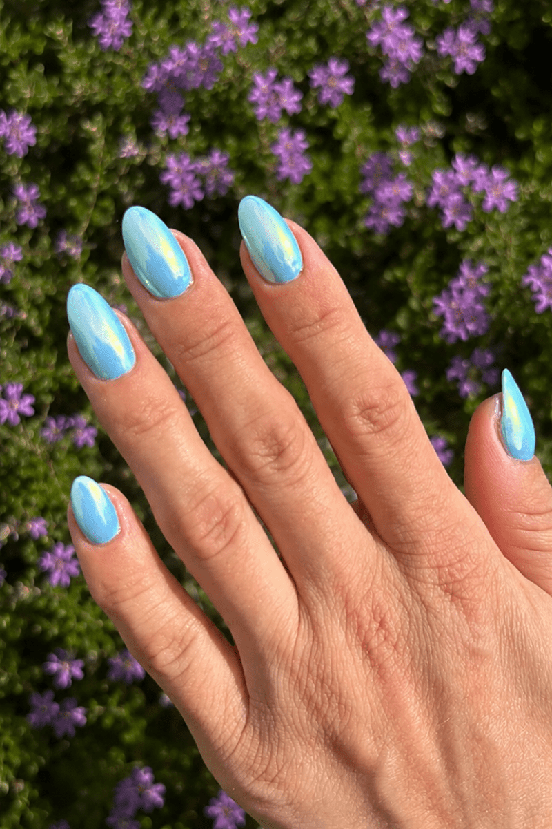 Glazed Blue Look | Nailster Denmark