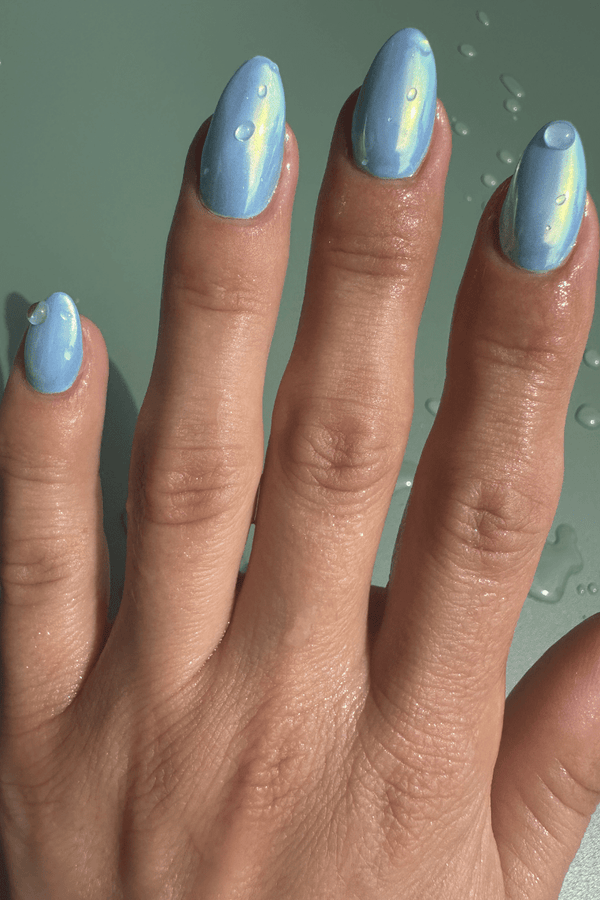 Glazed Blue Look | Nailster Denmark