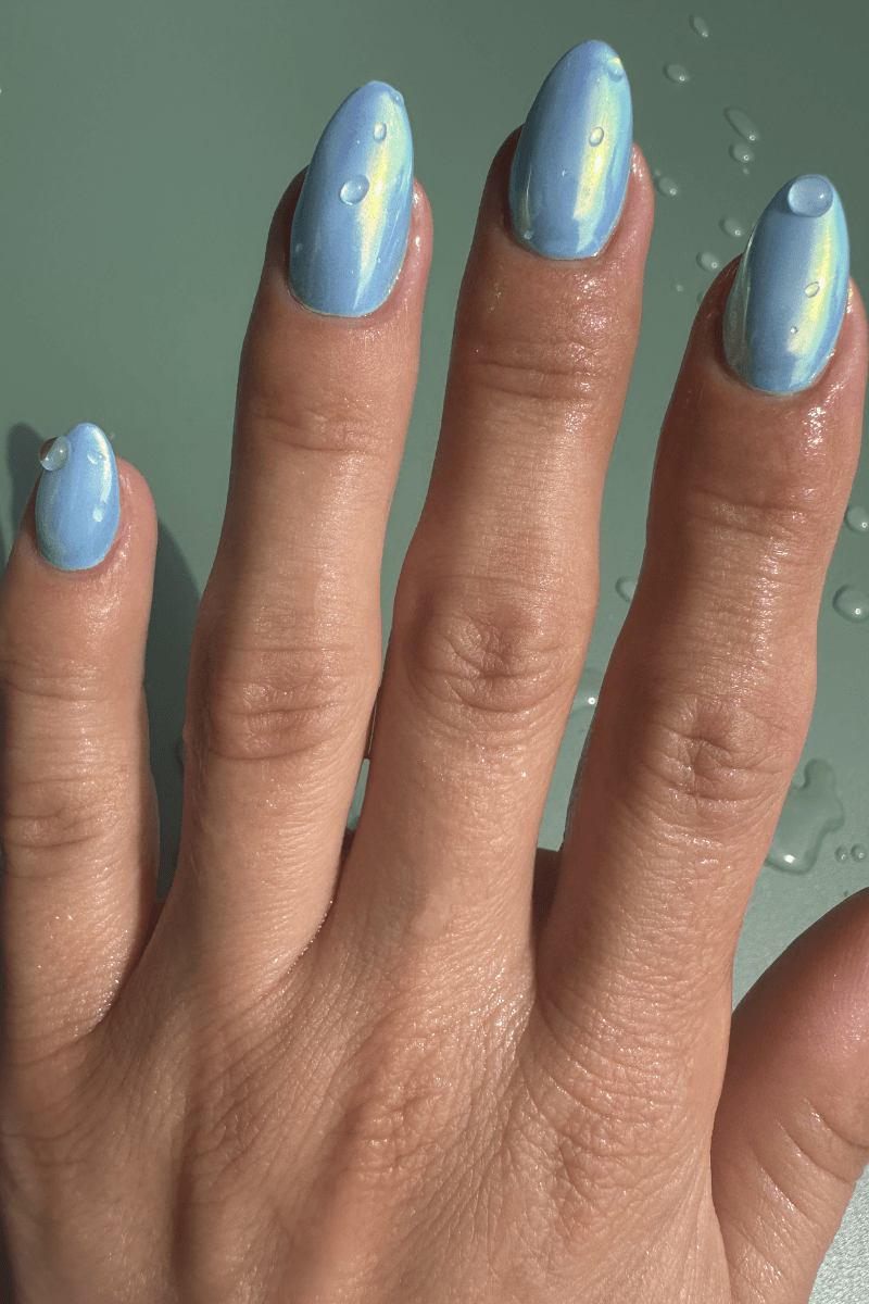 Glazed Blue Look | Nailster Denmark