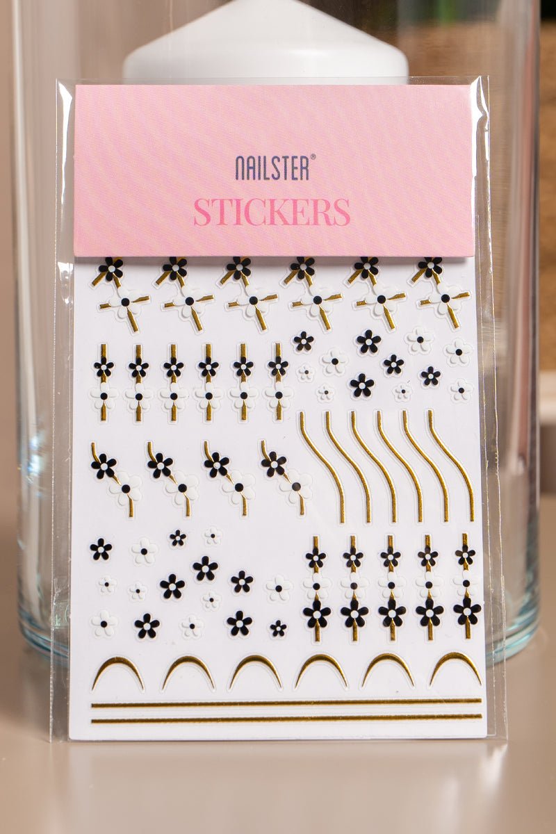 Golden Flowers Stickers | Nailster Denmark