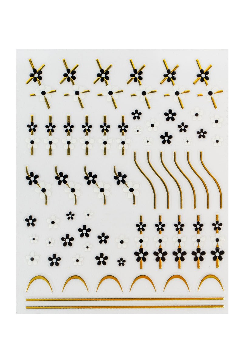 Golden Flowers Stickers | Nailster Denmark