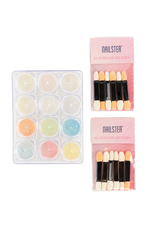 Pearl Powder sæt (12 stk.) | Nailster Denmark