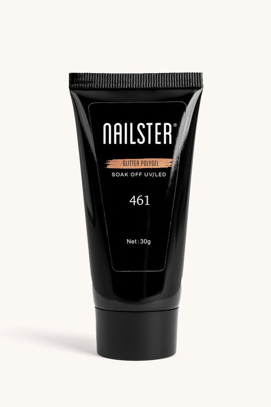 Polygel Peach Glitter · 461 | Nailster Denmark