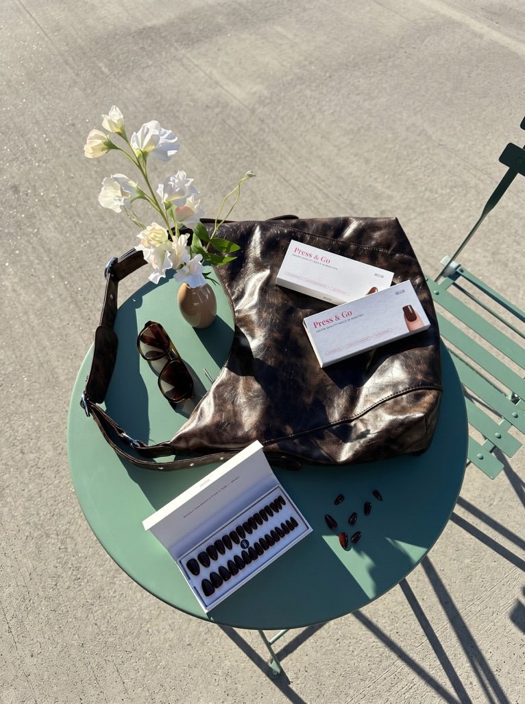 Press & Go - Brown obsession - Square | Nailster Denmark