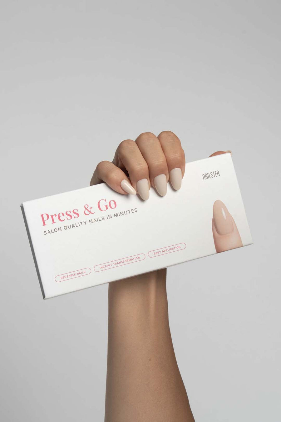 Press & Go - In the Nude - Almond | Nailster Denmark