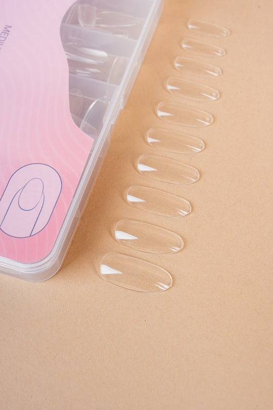 Round Medium Clear Tipper | Nailster Denmark